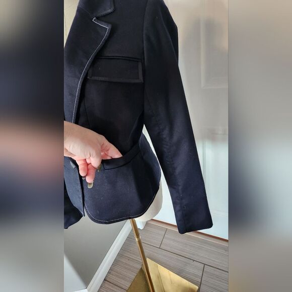Dalia Collection Dark Navy Blazer - Size 4 - Picture 6 of 8